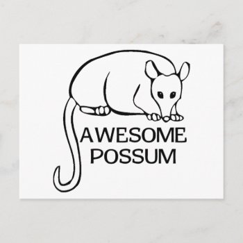 Awesome Possum Postcard by LabelMeHappy at Zazzle