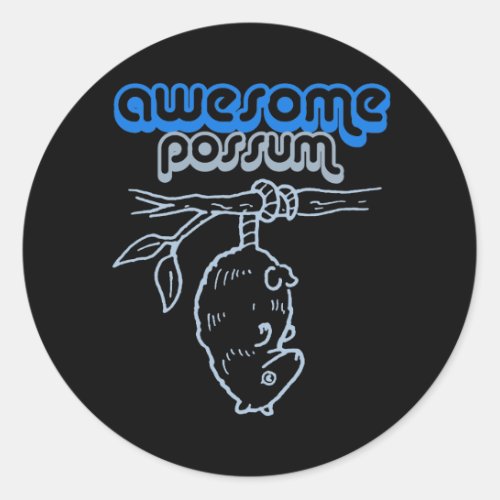 AWESOME POSSUM T_shirt Classic Round Sticker