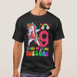 Awesome Princess Unicorn Birthday 9 Year Old Girl T-Shirt