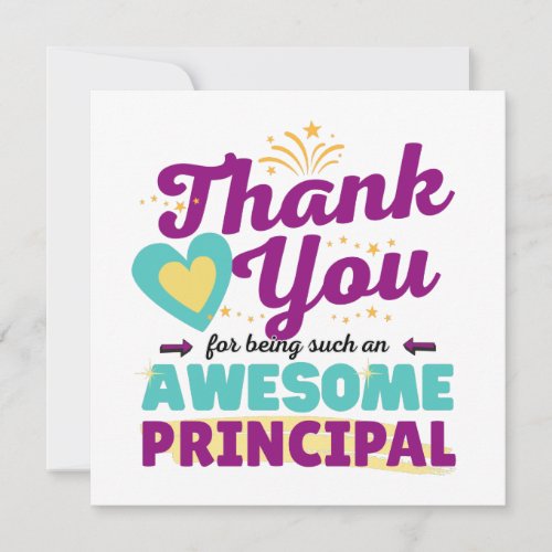 Awesome Principal Thank You Principal Card