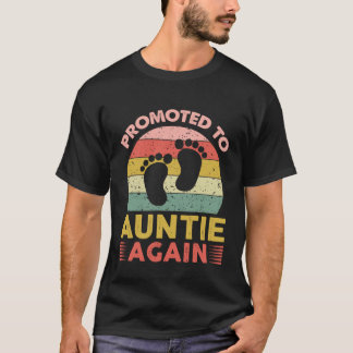 Awesome Promoted To Auntie Again Aunt Again T-Shirt