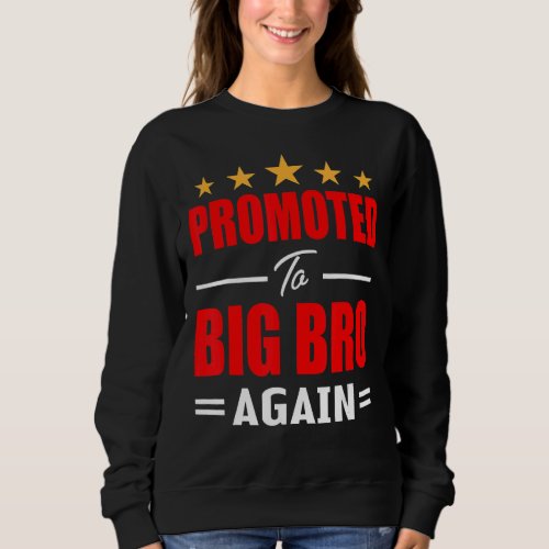Awesome Promoted To Big Brother Again  Older Broth Sweatshirt