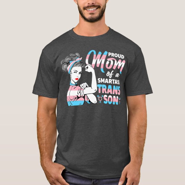Awesome Proud Unbreakable Trans Mom Pride LGBT T-Shirt (Front)
