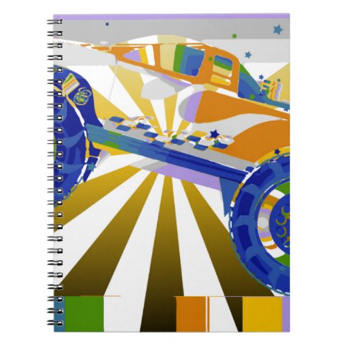 Awesome psychedelic Monster truck Notebook