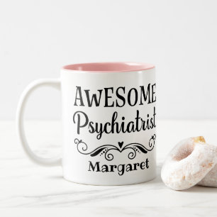 Awesome Psychiatrist Personalized Two-Tone Coffee Mug
