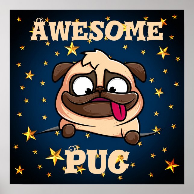 Awesome Pug Poster (Front)