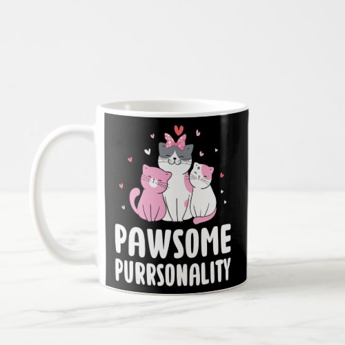 Awesome Purrsonality  Cat Pun Cute Feline Mom Dad  Coffee Mug
