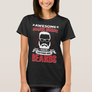 Awesome Quahog Diggers Job Coworker Tattoo Beard T-Shirt