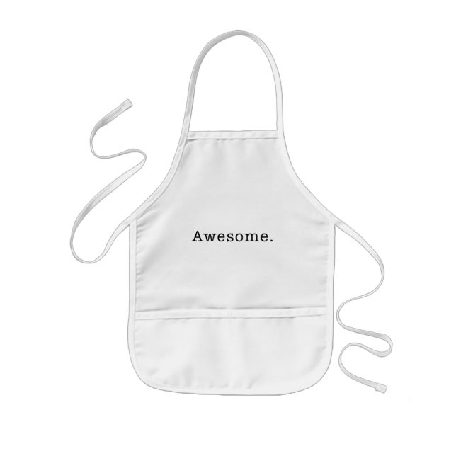 Awesome Quote Template Blank  black white Kids' Apron (Front)