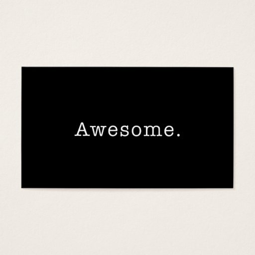 Customizable Awesome Quote Template Blank in Black and White Business Cards
