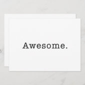 Awesome Quote Template Blank in Black and White (Front/Back)