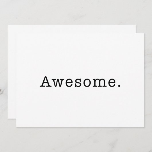 Awesome Quote Template Blank in Black and White (Front/Back)