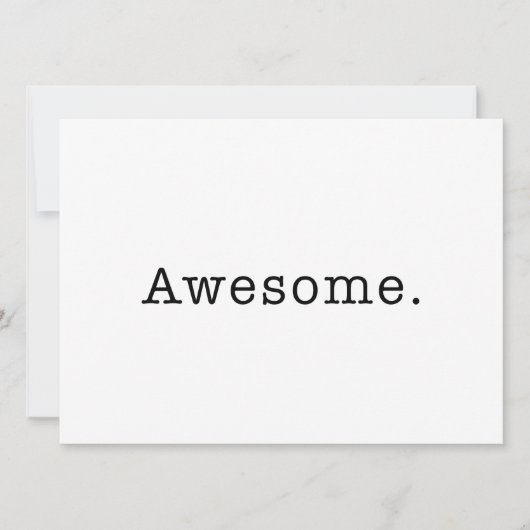 Awesome Quote Template Blank in Black and White (Front)