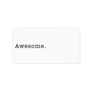Awesome Quote Template Blank in Black and White Label