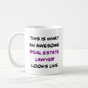 awesome real estate lawyer coffee mug