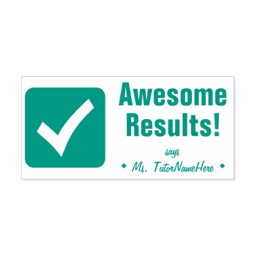 Awesome Results Acknowledgement Rubber Stamp