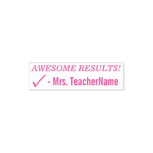 "AWESOME RESULTS!" Educator Rubber Stamp