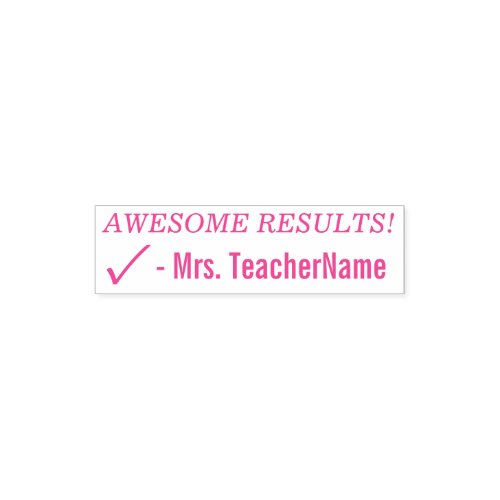 AWESOME RESULTS Educator Rubber Stamp