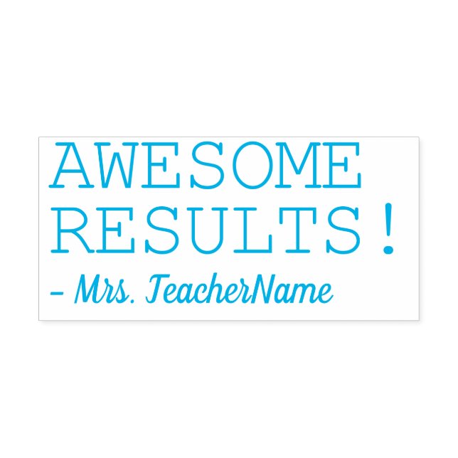 "AWESOME RESULTS!" Tutor Feedback Rubber Stamp (Design)
