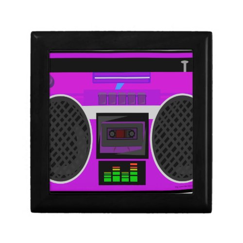 Awesome Retro Purple Boombox Jewelry Box