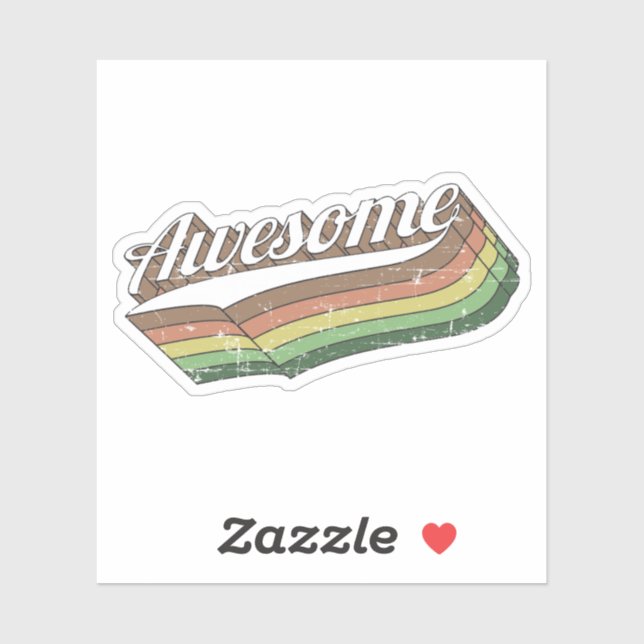 Awesome Retro Sticker (Sheet)