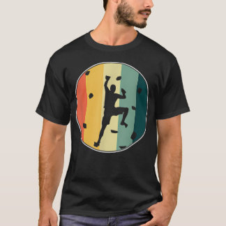 Awesome Retro Wall Climber Rock Mountain Climbing  T-Shirt