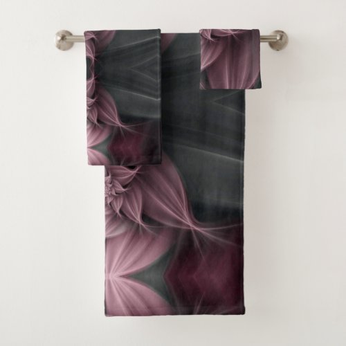 Awesome Rose Flower Fractal  Bath Towel Set