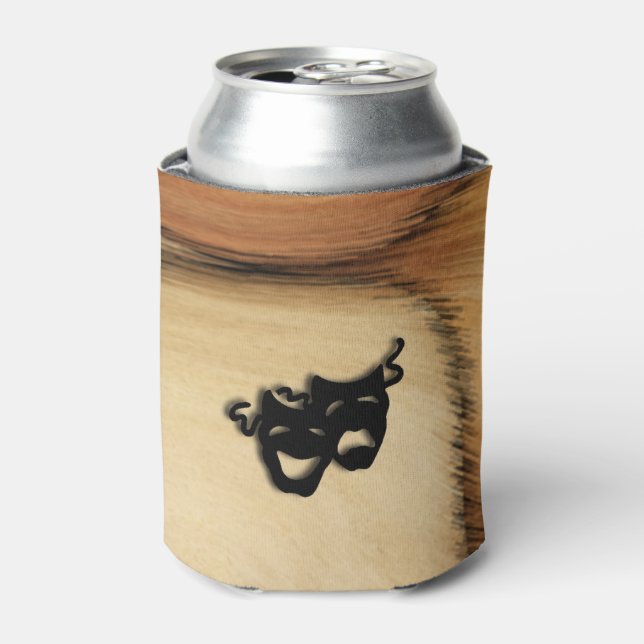 Awesome Rustic Comedy and Tragedy Theater Design Can Cooler (Can Front)