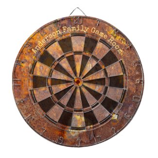 Awesome Rusty Iron Custom Message Dart Board