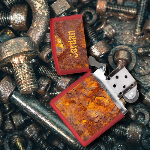 Awesome Rusty Iron Custom Name Zippo Lighter