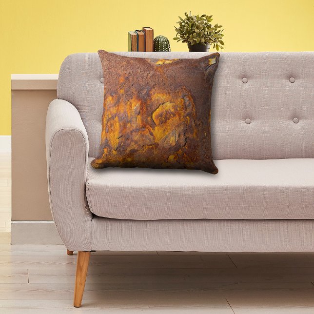 Awesome Rusty Iron Throw Pillow (Creator Uploaded)