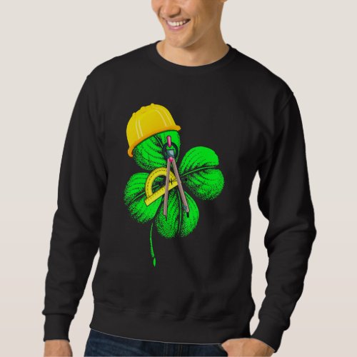 Awesome Saint Patrick S Day Architect Shamrock Hat Sweatshirt