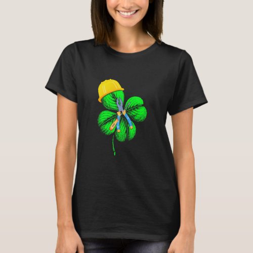 Awesome Saint Patrick S Day Electrician Shamrock H T_Shirt