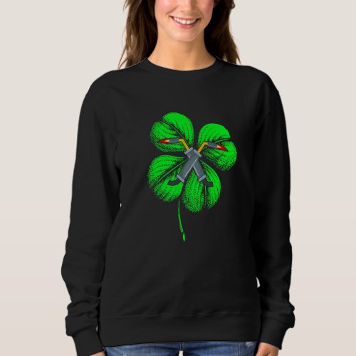 Awesome Saint Patrick S Day Welder Shamrock Hat Ir Sweatshirt