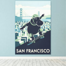 Awesome San Francisco WPA styled canvas print