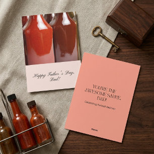 Awesome Sauce Hot Sauce Funny Father's Day Invitation