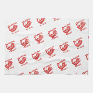 Awesome Sauce Rooster Funny Kitchen Towel