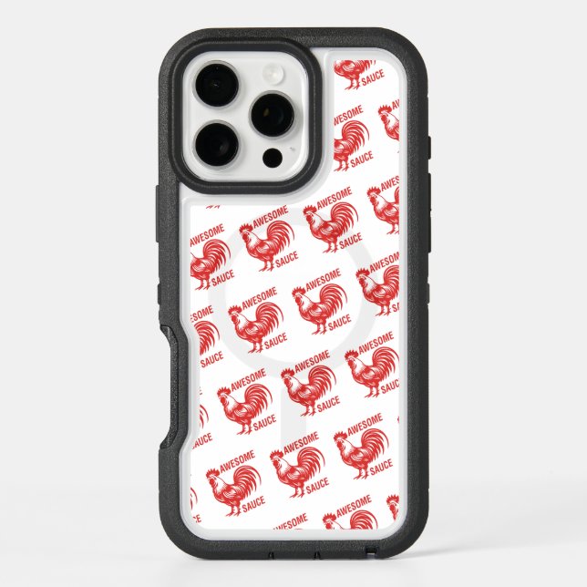Awesome Sauce Rooster Funny Otterbox iPhone Case (Back)