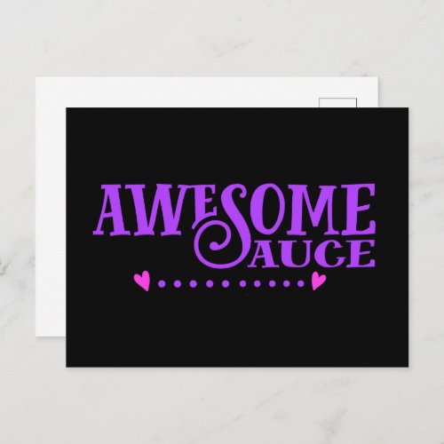 Awesome Sauce Typography Postcard