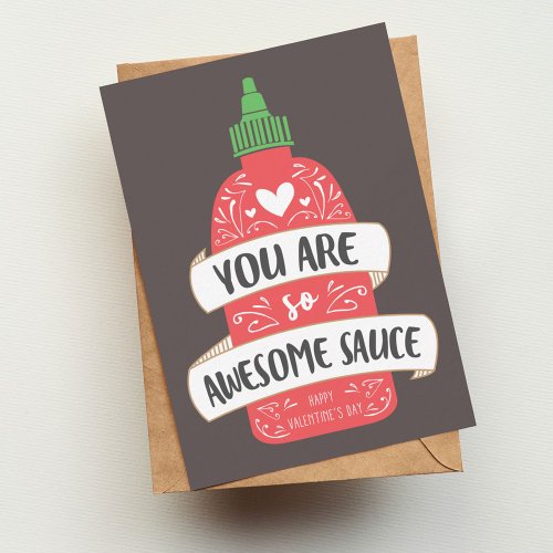 Awesome Sauce Valentine Note Card