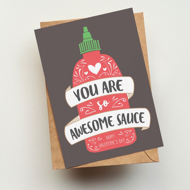 Awesome Sauce Valentine Note Card (Creator Uploaded)