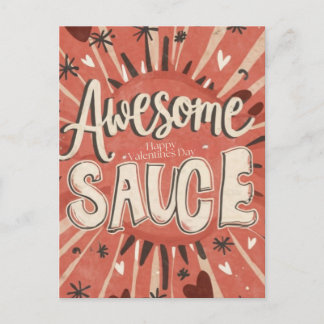 Awesome Sauce Valentine Postcard