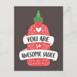Awesome Sauce Valentine Postcard