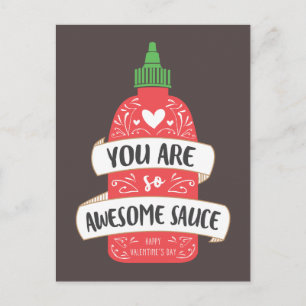 Awesome Sauce Valentine Postcard