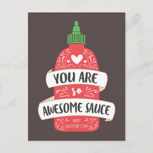 Awesome Sauce Valentine Postcard