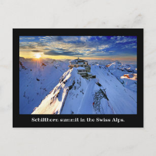 Awesome Schilthorn Cable Car Summit  Postcard