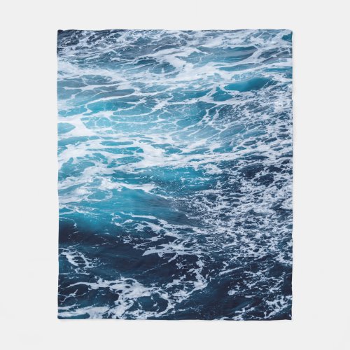 Awesome Sea Waves  Best gift for sea lovers Fleece Blanket