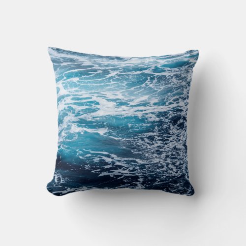 Awesome Sea Waves  Best gift for sea lovers Throw Pillow