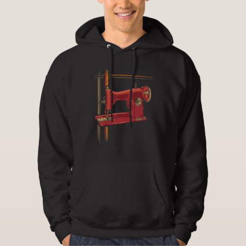 Awesome Sewing Machine Silhouette Sew Fabric Hoodie