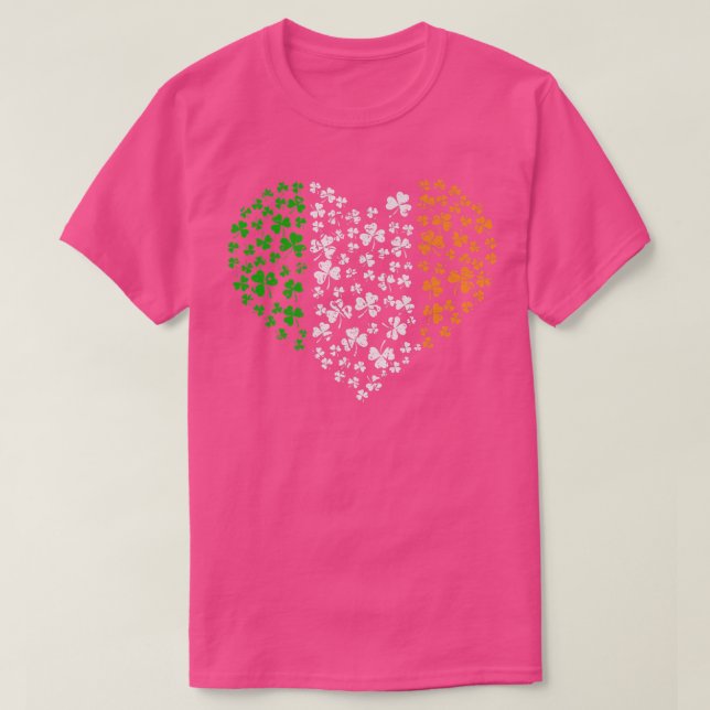 Awesome Shamrock Heart St  T-Shirt (Design Front)